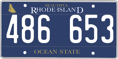 RI license plate 486653