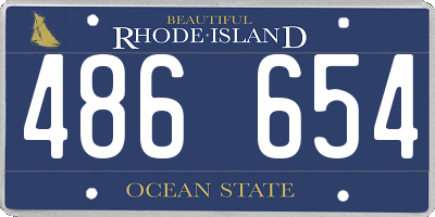 RI license plate 486654
