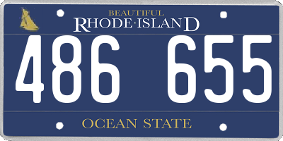 RI license plate 486655