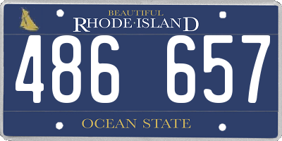 RI license plate 486657
