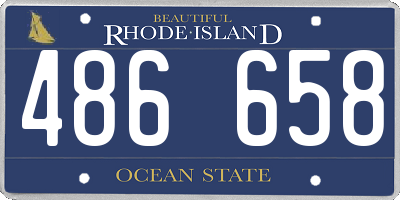 RI license plate 486658
