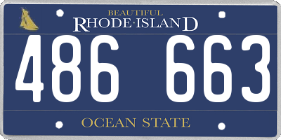 RI license plate 486663