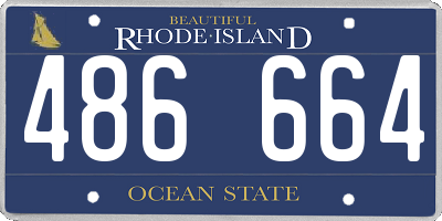 RI license plate 486664