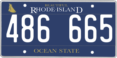 RI license plate 486665