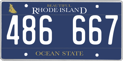 RI license plate 486667