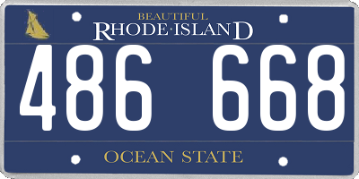 RI license plate 486668