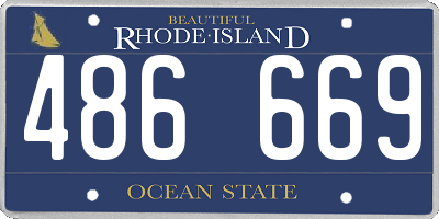 RI license plate 486669