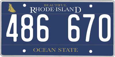 RI license plate 486670