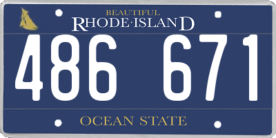 RI license plate 486671