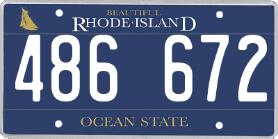 RI license plate 486672