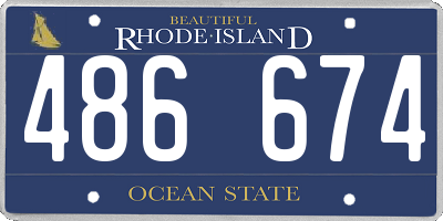 RI license plate 486674
