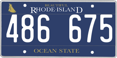 RI license plate 486675