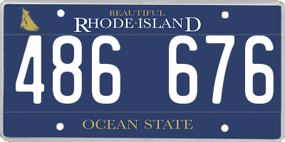 RI license plate 486676