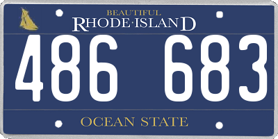 RI license plate 486683