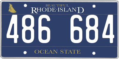 RI license plate 486684