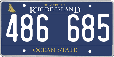 RI license plate 486685