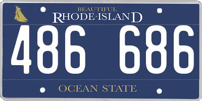 RI license plate 486686