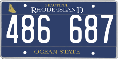 RI license plate 486687