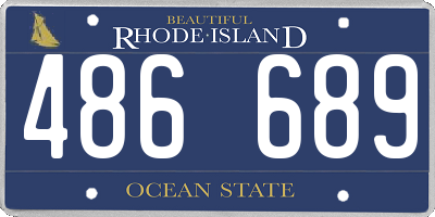 RI license plate 486689