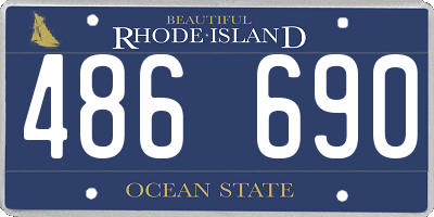 RI license plate 486690
