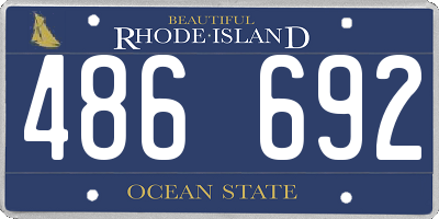 RI license plate 486692