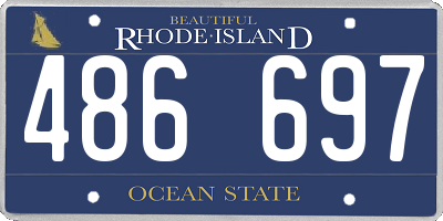 RI license plate 486697