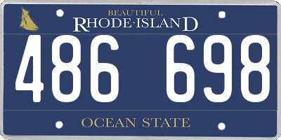 RI license plate 486698