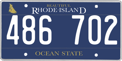RI license plate 486702