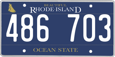 RI license plate 486703