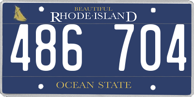 RI license plate 486704