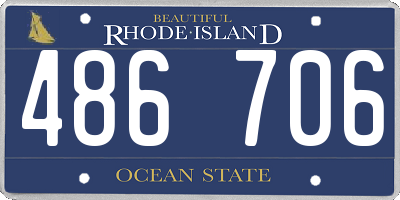 RI license plate 486706