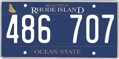 RI license plate 486707