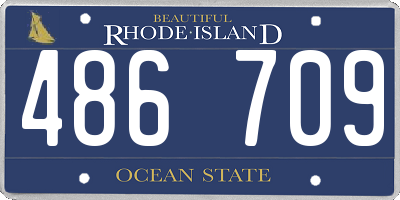 RI license plate 486709