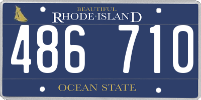 RI license plate 486710