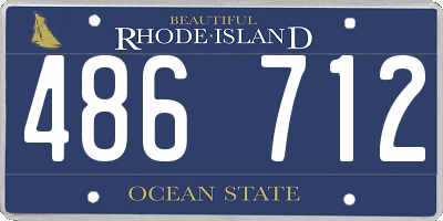 RI license plate 486712