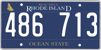 RI license plate 486713