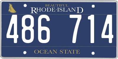 RI license plate 486714