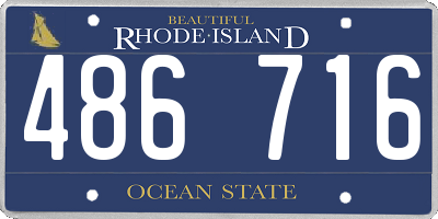 RI license plate 486716
