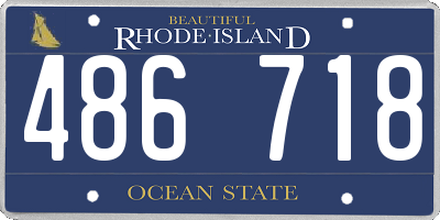 RI license plate 486718