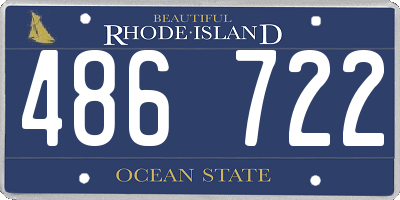 RI license plate 486722