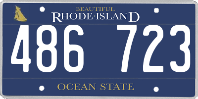 RI license plate 486723