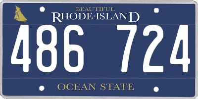 RI license plate 486724