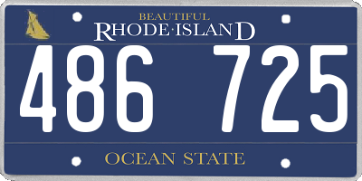 RI license plate 486725