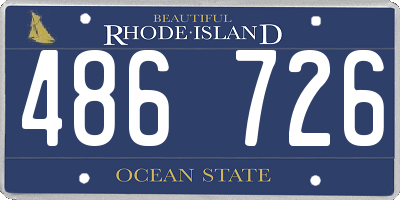 RI license plate 486726