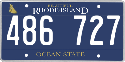 RI license plate 486727