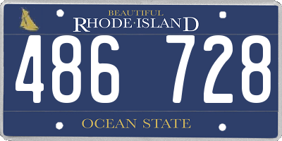 RI license plate 486728