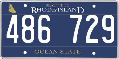 RI license plate 486729