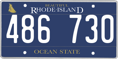 RI license plate 486730