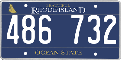 RI license plate 486732