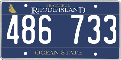 RI license plate 486733
